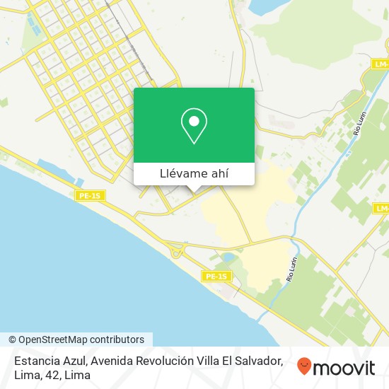 Mapa de Estancia Azul, Avenida Revolución Villa El Salvador, Lima, 42