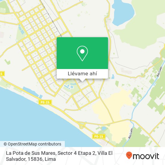 Mapa de La Pota de Sus Mares, Sector 4 Etapa 2, Villa El Salvador, 15836