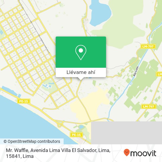 Mapa de Mr. Waffle, Avenida Lima Villa El Salvador, Lima, 15841
