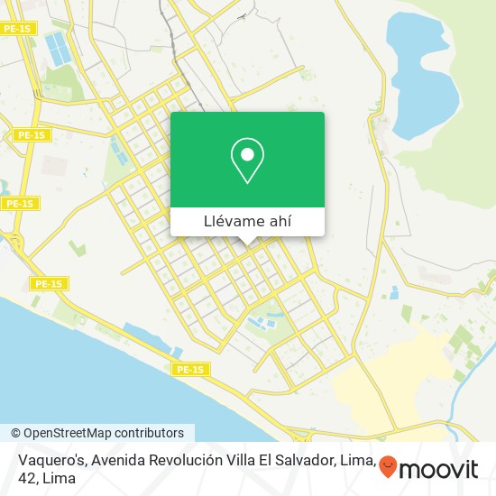 Mapa de Vaquero's, Avenida Revolución Villa El Salvador, Lima, 42