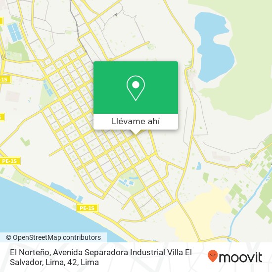 Mapa de El Norteño, Avenida Separadora Industrial Villa El Salvador, Lima, 42