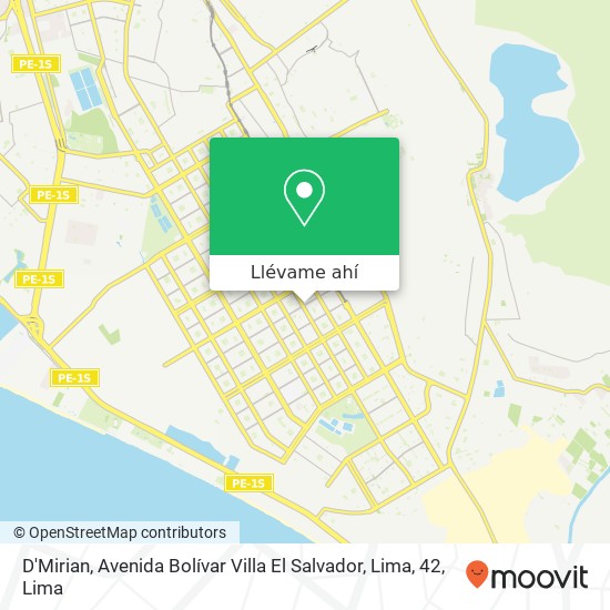 Mapa de D'Mirian, Avenida Bolívar Villa El Salvador, Lima, 42