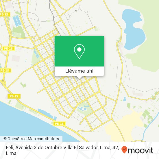 Mapa de Feli, Avenida 3 de Octubre Villa El Salvador, Lima, 42