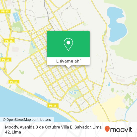 Mapa de Moody, Avenida 3 de Octubre Villa El Salvador, Lima, 42