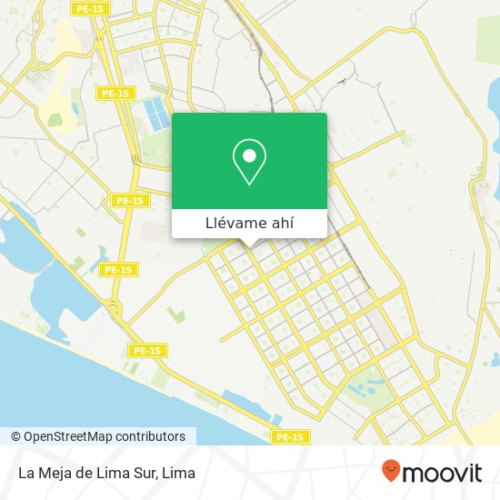 Mapa de La Meja de Lima Sur, Avenida Mariano Pastor Sevilla Villa El Salvador, Lima, 42