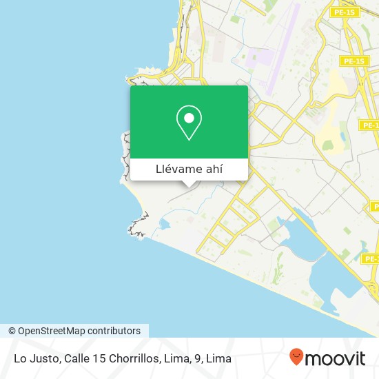 Mapa de Lo Justo, Calle 15 Chorrillos, Lima, 9