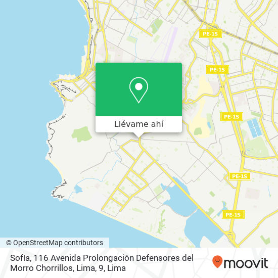 Mapa de Sofía, 116 Avenida Prolongación Defensores del Morro Chorrillos, Lima, 9