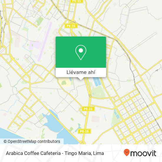 Mapa de Arabica Coffee Cafeteria - Tingo Maria, Calle M América Ltda., San Juan de Miraflores, 15058