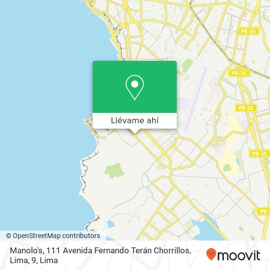 Mapa de Manolo's, 111 Avenida Fernando Terán Chorrillos, Lima, 9