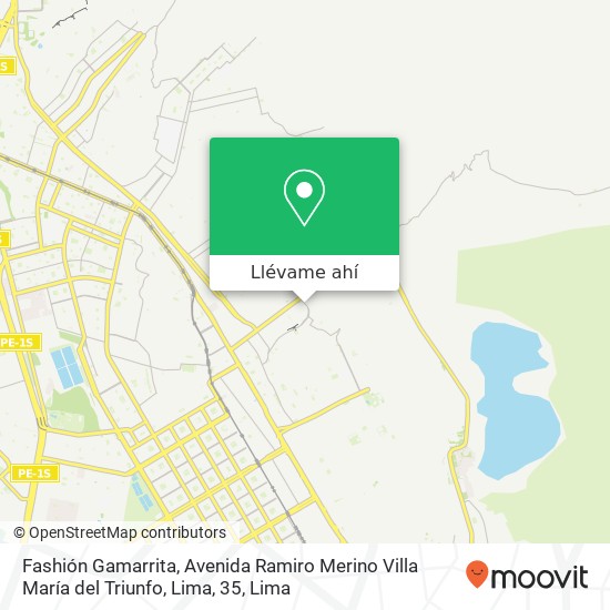 Mapa de Fashión Gamarrita, Avenida Ramiro Merino Villa María del Triunfo, Lima, 35
