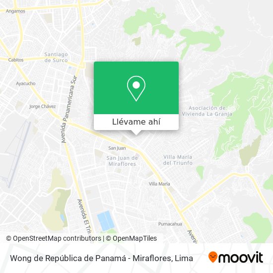 Mapa de Wong de República de Panamá - Miraflores