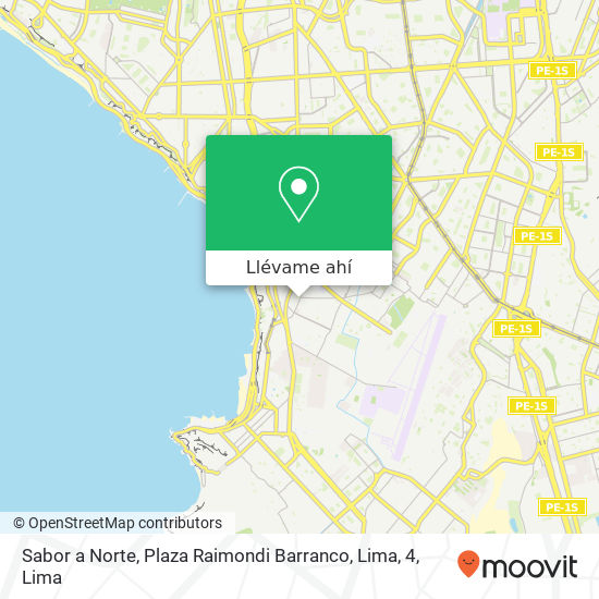 Mapa de Sabor a Norte, Plaza Raimondi Barranco, Lima, 4