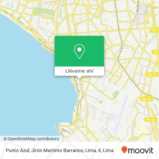 Mapa de Punto Azul, Jirón Martinto Barranco, Lima, 4