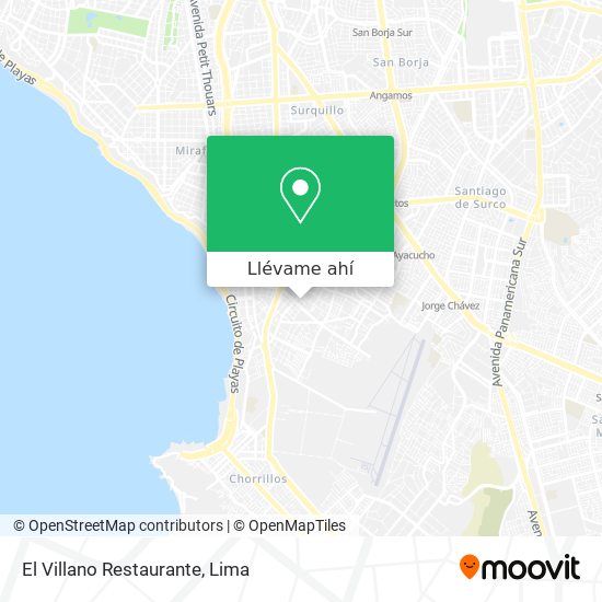 Mapa de El Villano Restaurante