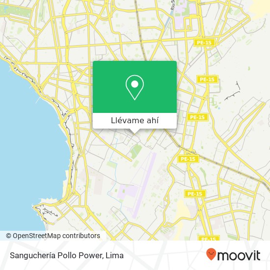 Mapa de Sanguchería Pollo Power, Jirón Doña Delmira Santiago de Surco, Lima, 33