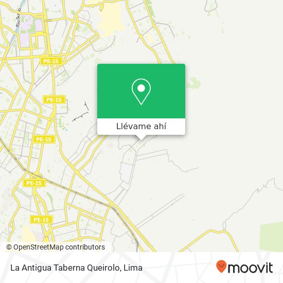 Mapa de La Antigua Taberna Queirolo, Avenida José de San Martín Villa María del Triunfo, Lima, 35