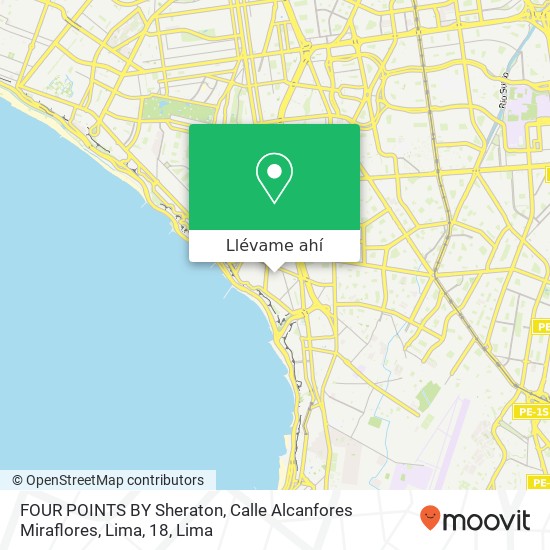 Mapa de FOUR POINTS BY Sheraton, Calle Alcanfores Miraflores, Lima, 18
