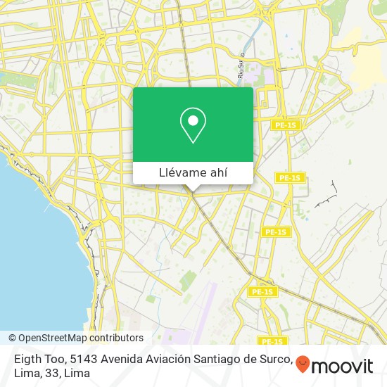 Mapa de Eigth Too, 5143 Avenida Aviación Santiago de Surco, Lima, 33