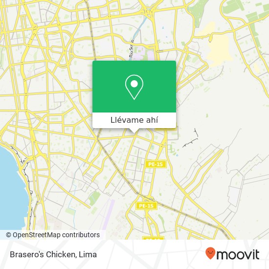Mapa de Brasero's Chicken, Avenida Alejandro Velasco Astete La Alborada, Santiago de Surco, 15038