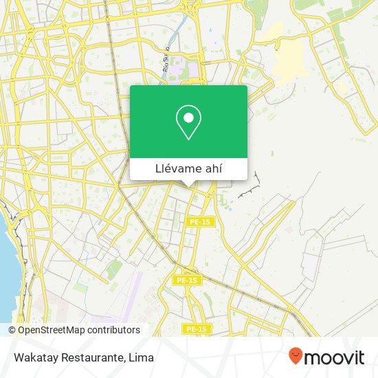 Mapa de Wakatay Restaurante, 5156 Avenida Alfredo Benavides Las Gardenias, Santiago de Surco, 15039