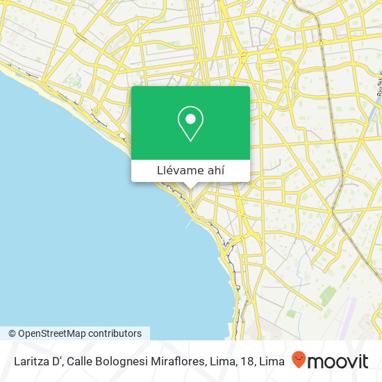 Mapa de Laritza D', Calle Bolognesi Miraflores, Lima, 18