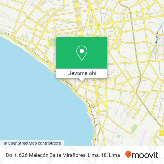 Mapa de Do It, 626 Malecón Balta Miraflores, Lima, 18
