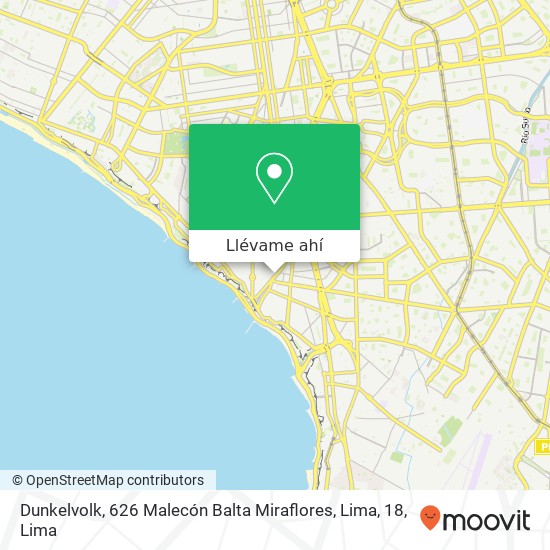 Mapa de Dunkelvolk, 626 Malecón Balta Miraflores, Lima, 18