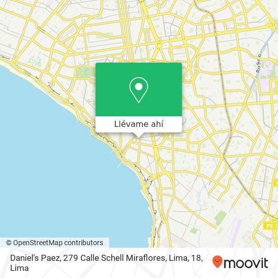 Mapa de Daniel's Paez, 279 Calle Schell Miraflores, Lima, 18
