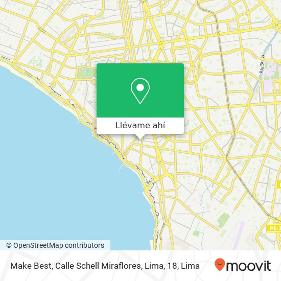 Mapa de Make Best, Calle Schell Miraflores, Lima, 18