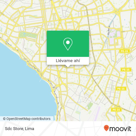 Mapa de Sdc Store, 1292 Avenida Ricardo Palma San Antonio, Miraflores, 15048