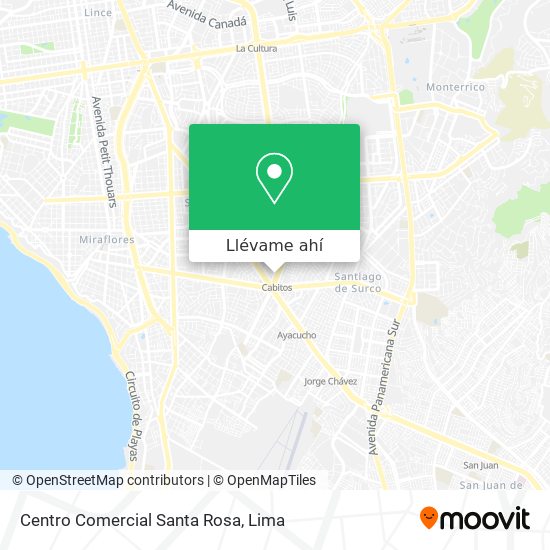 Mapa de Centro Comercial Santa Rosa