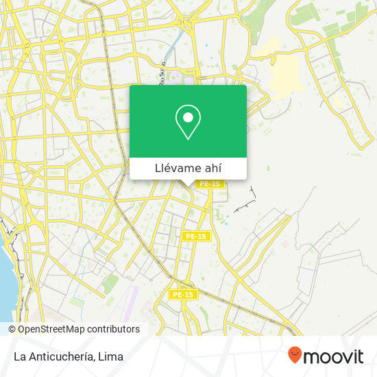 Mapa de La Anticuchería, Avenida Caminos del Inca Santiago de Surco, Lima, 33