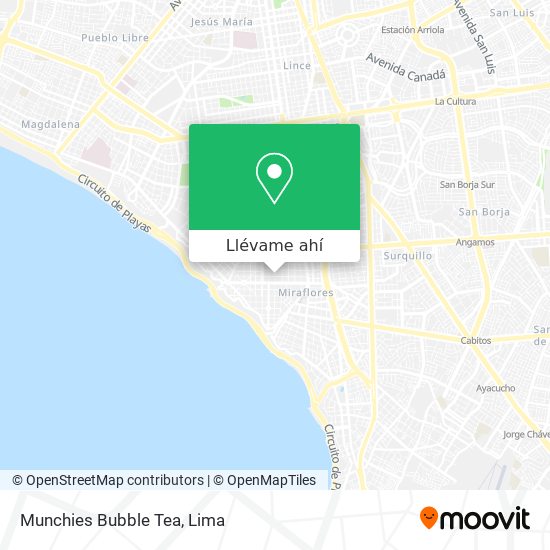 Mapa de Munchies Bubble Tea