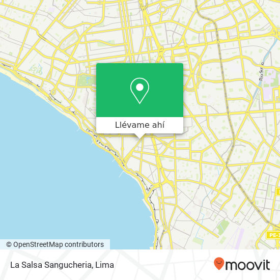 Mapa de La Salsa Sangucheria, 208 Avenida Oscar Benavides San Miguel de Miraflores, Miraflores, 15074