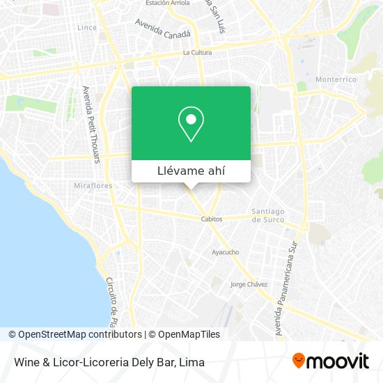Mapa de Wine & Licor-Licoreria Dely Bar