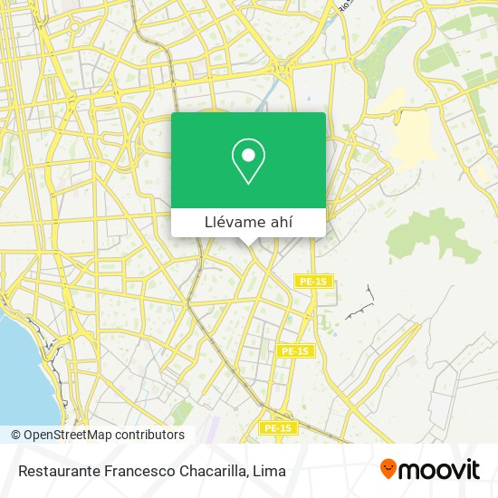 Mapa de Restaurante Francesco Chacarilla