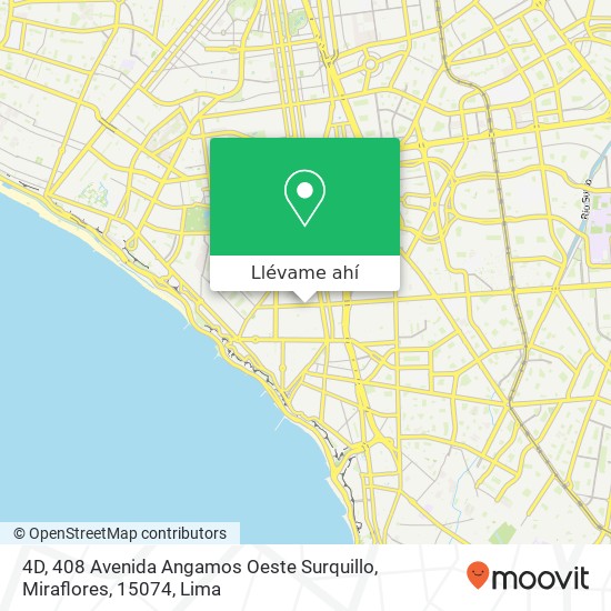 Mapa de 4D, 408 Avenida Angamos Oeste Surquillo, Miraflores, 15074