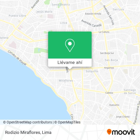 Mapa de Rodizio Miraflores