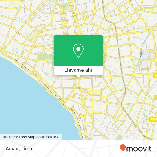 Mapa de Amani, Avenida Angamos Este Miraflores, Lima, 18