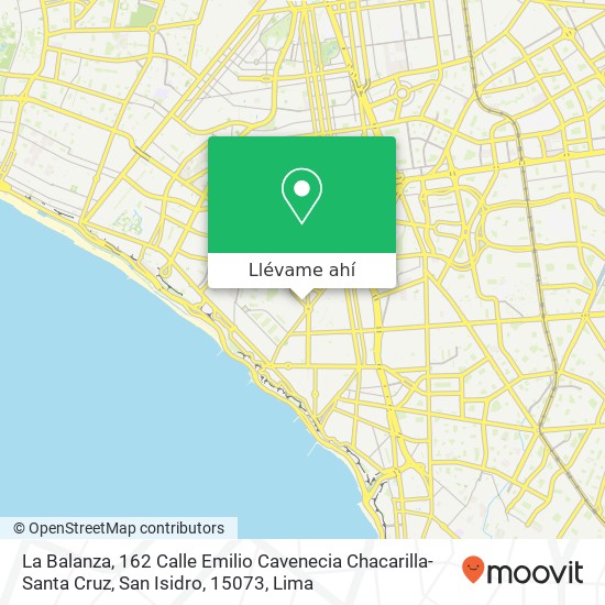 Mapa de La Balanza, 162 Calle Emilio Cavenecia Chacarilla-Santa Cruz, San Isidro, 15073