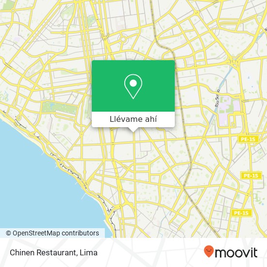 Mapa de Chinen Restaurant, 4502 Avenida República de Panamá Surquillo, Lima, 34