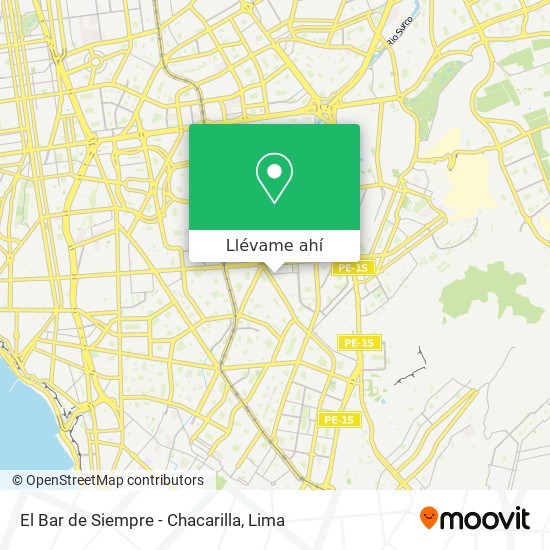 Mapa de El Bar de Siempre - Chacarilla