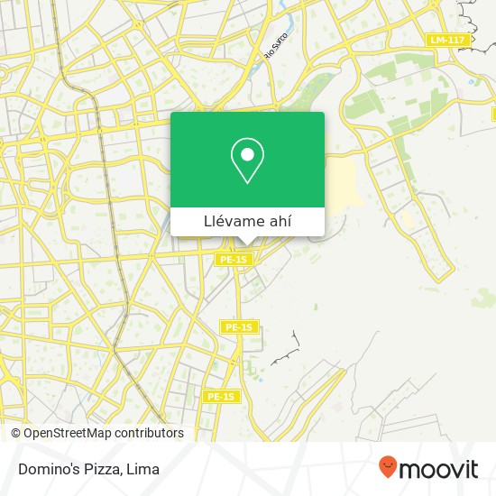 Mapa de Domino's Pizza, Avenida Primavera Santiago de Surco, Lima, 33