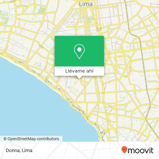 Mapa de Donna, 113 Calle Miguel Dasso San Isidro, Lima, 27