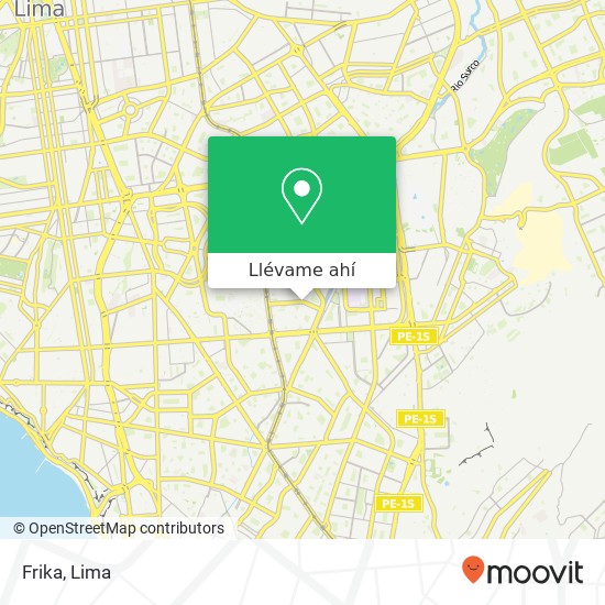 Mapa de Frika, 490 Avenida Joaquin La Madrid Betelgeuse, San Borja, 15037
