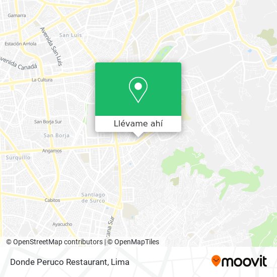 Mapa de Donde Peruco Restaurant