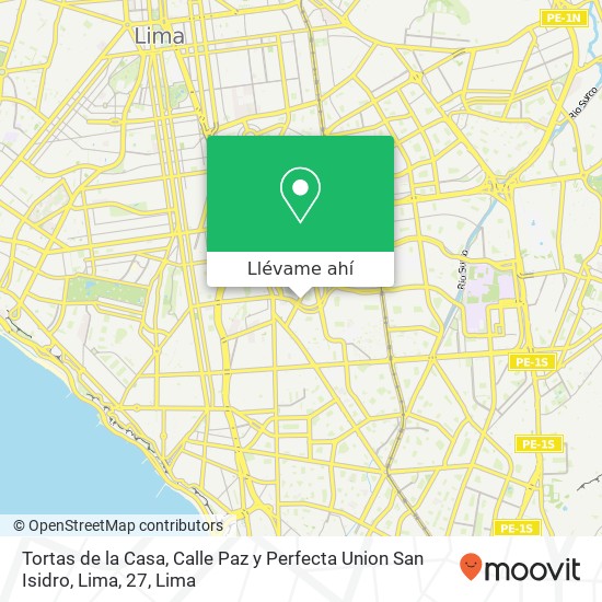 Mapa de Tortas de la Casa, Calle Paz y Perfecta Union San Isidro, Lima, 27