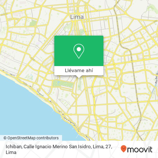 Mapa de Ichiban, Calle Ignacio Merino San Isidro, Lima, 27