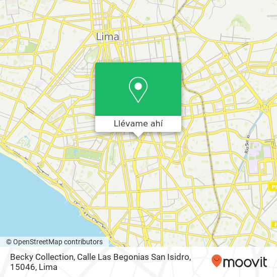 Mapa de Becky Collection, Calle Las Begonias San Isidro, 15046