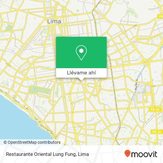 Mapa de Restaurante Oriental Lung Fung